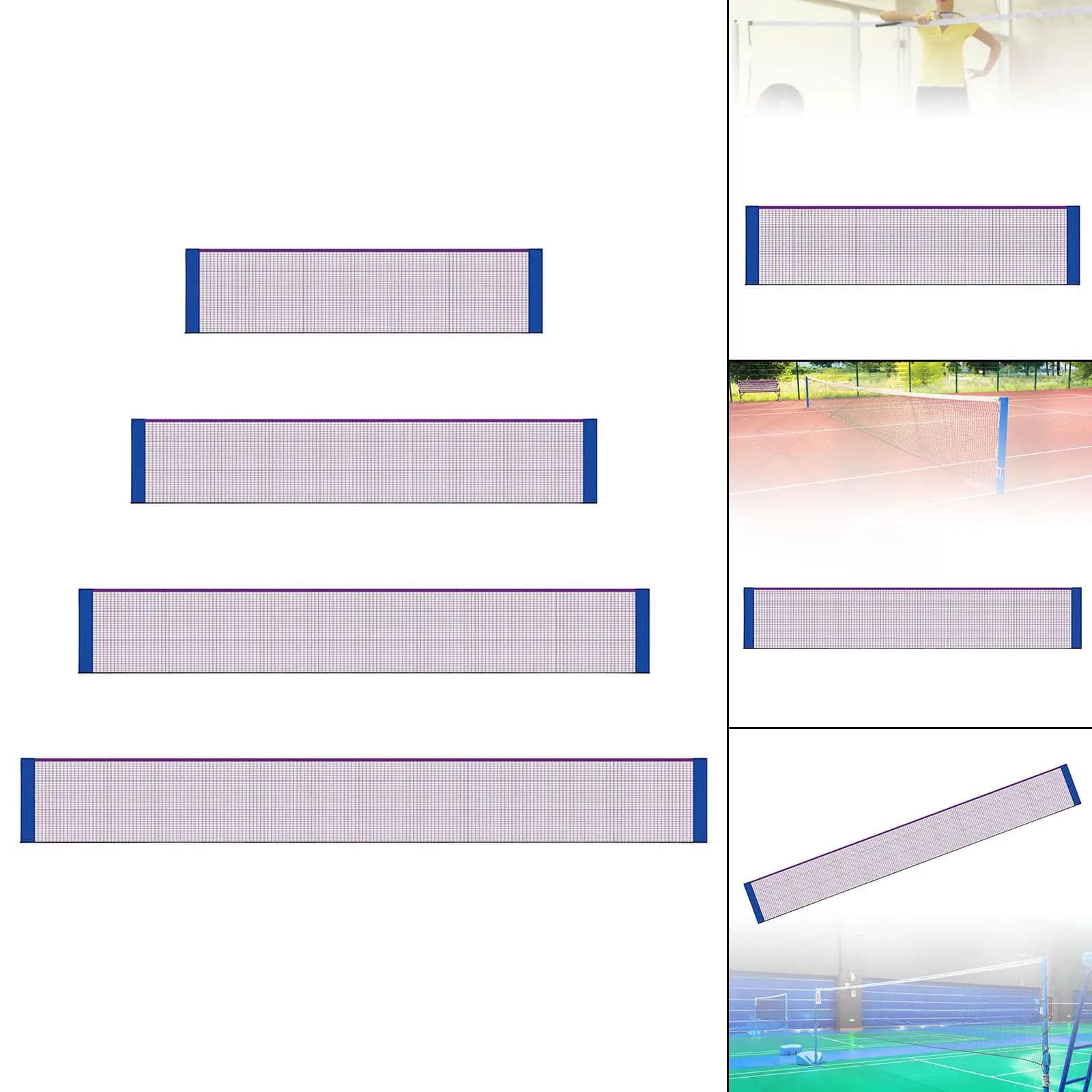 Professional Polyester Badminton Net Foldable Portable Mesh Sports Net for Volleyball Tennis Backyard Use