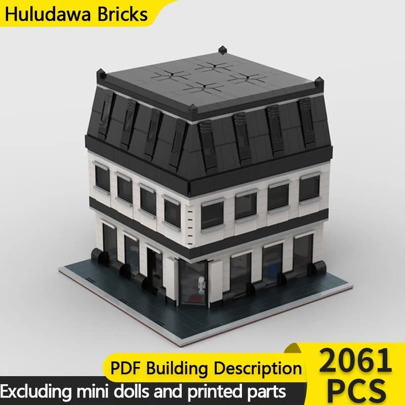 City Street View Model MOC Building Bricks Hotel Building Complex Modular Technology Children Holiday Gifts Assemble Toys Suit
