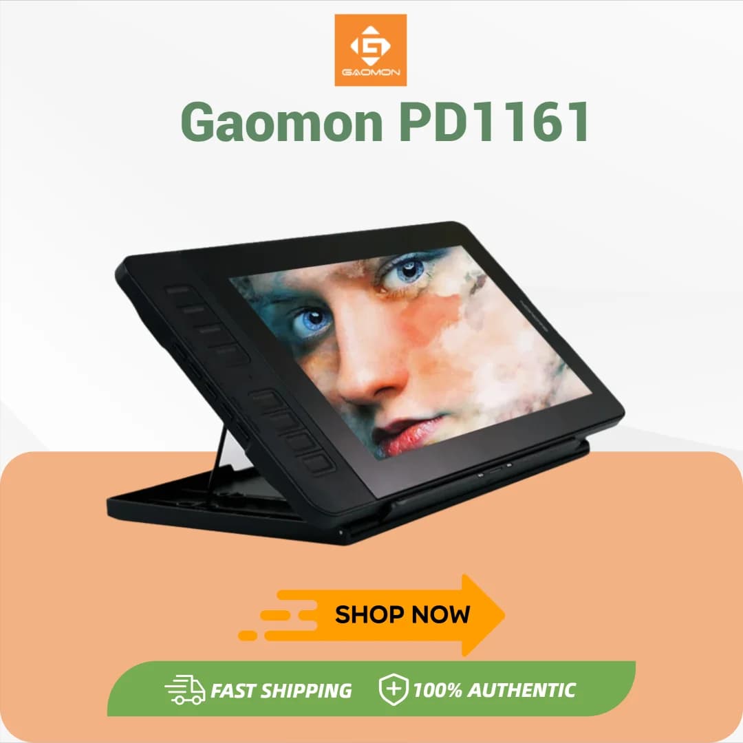 GAOMON PD1161 IPS HD Grafica Disegno Tablet Monitor Pen Display Digitale con 8 Tasti di Scelta Rapida e 8192 livelli di Batteria