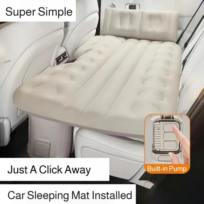 Car Back Electric Inflatable Bed One-touch Inflatable Thick Air Cushion Portable Sleeping Mattress Pad Suitable for Travel