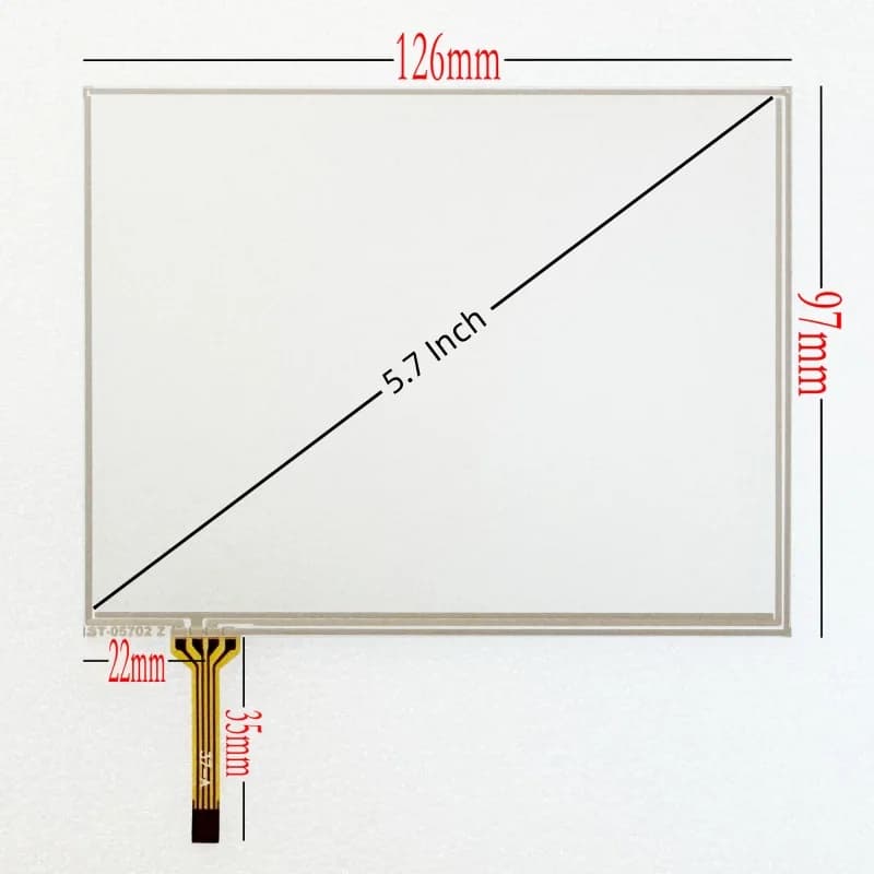 Touch screen con resistenza a 4 fili da 5,7 pollici Raspberry Pi Navigazione GPS Pannello touch screen in vetro Touch screen con resistenza a 4 pin