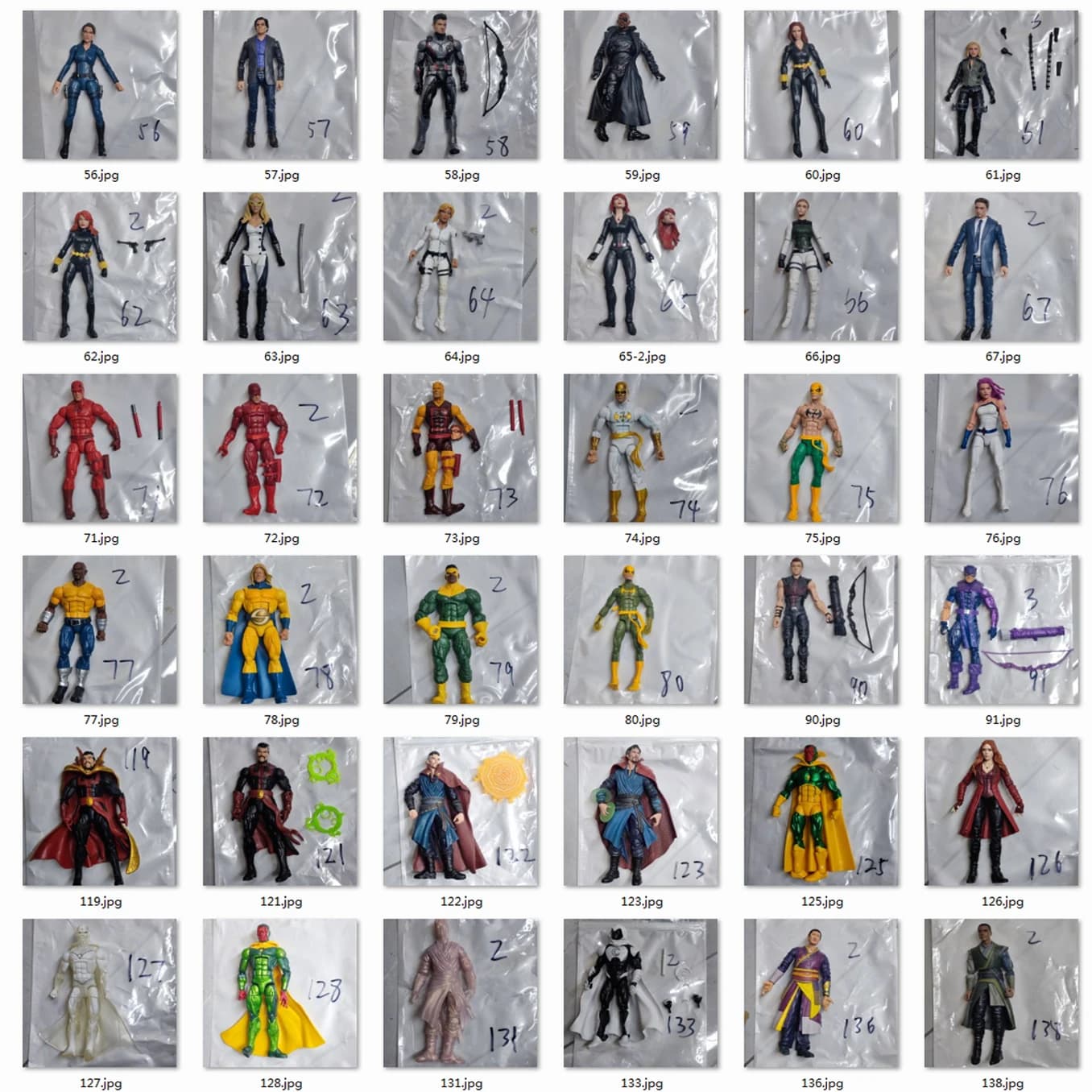 Marvel Legends The Avengers Black Widow Pugno di ferro Luke Cage Dr. Figura d'azione allentata da 6 pollici di Strange Vision Scarlet Witch Daredevil