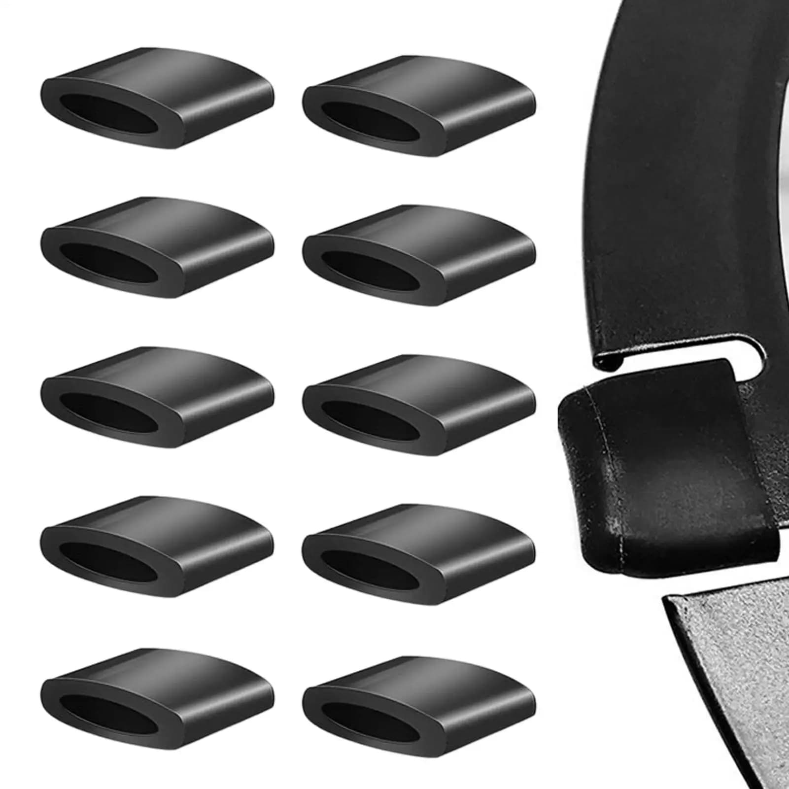 Set of 10 Rubber Protective Parts for Air Fryer, Heat Resistant, Silicone Protective Covers