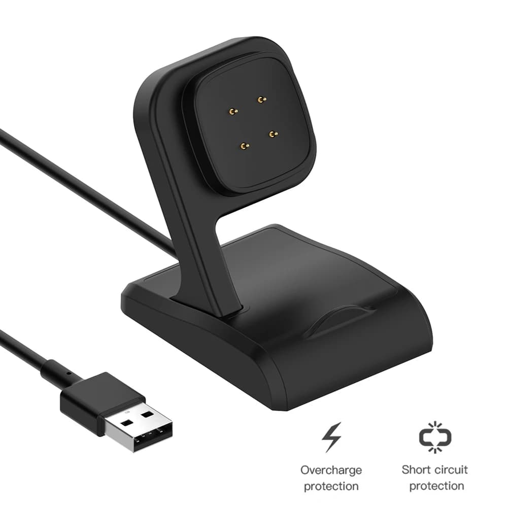 Cavo di ricarica sostitutivo per smartwatch Caricatore USB per Fitbit Versa 3/Fitbit Sense Dock Station Adattatore di alimentazione per orologio