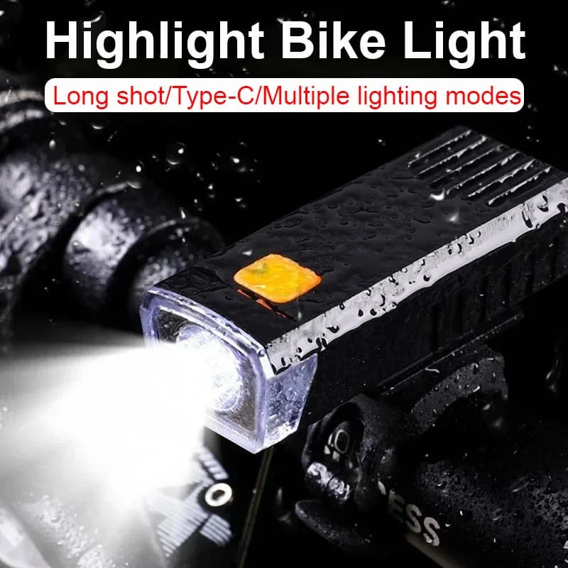 Luce a LED per bici Evidenzia lampada frontale per bici Ricarica USB Faro per MTB Torcia notturna impermeabile Lanterne per ciclismo
