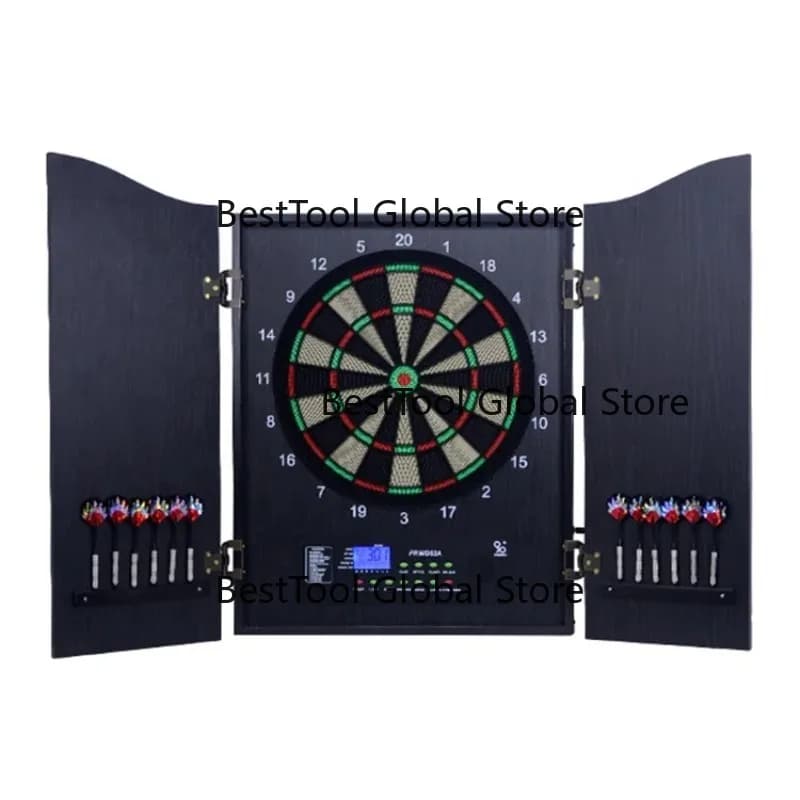 Tavolo da Freccette Elettronico Professionale con Display LCD, Armadietto Deluxe, 6 Freccette e 24 Punte Extra, Modello CB07
