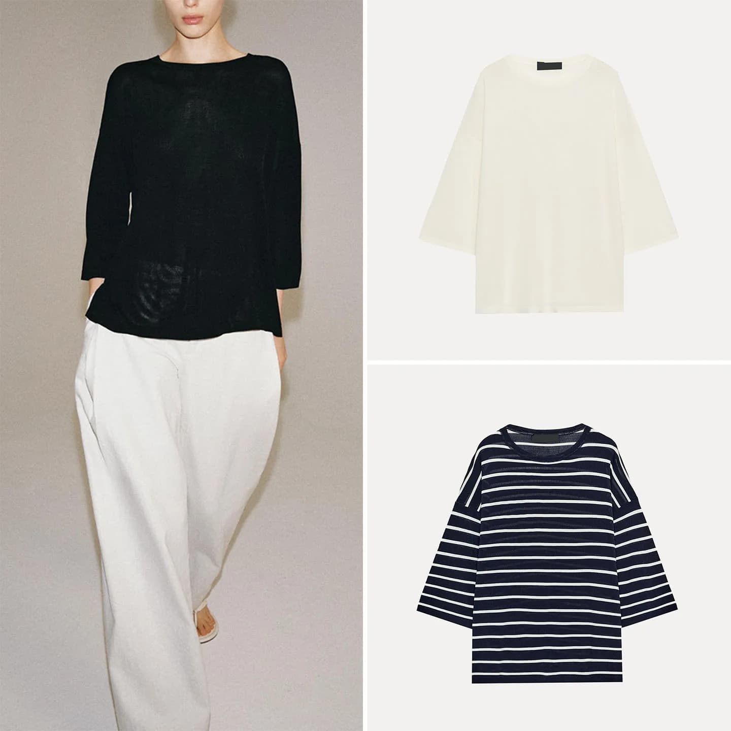 Women's Knitted round Neck Slim Needle Stripe Top New 2026 Autumn Fashion Standard Fit T-Shirt ZADATA Brand Other Material
