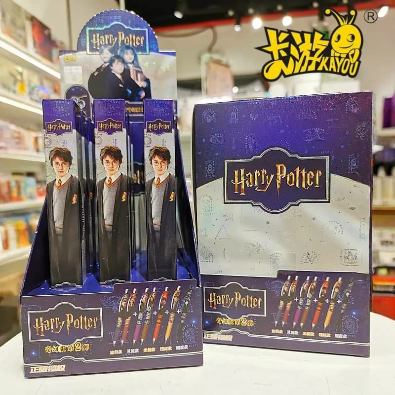 Kayou Harry Potter Blind Box Retractable Black Gel Pen Fantasy Series 2 High Appearance Stationery For School Writing Exam