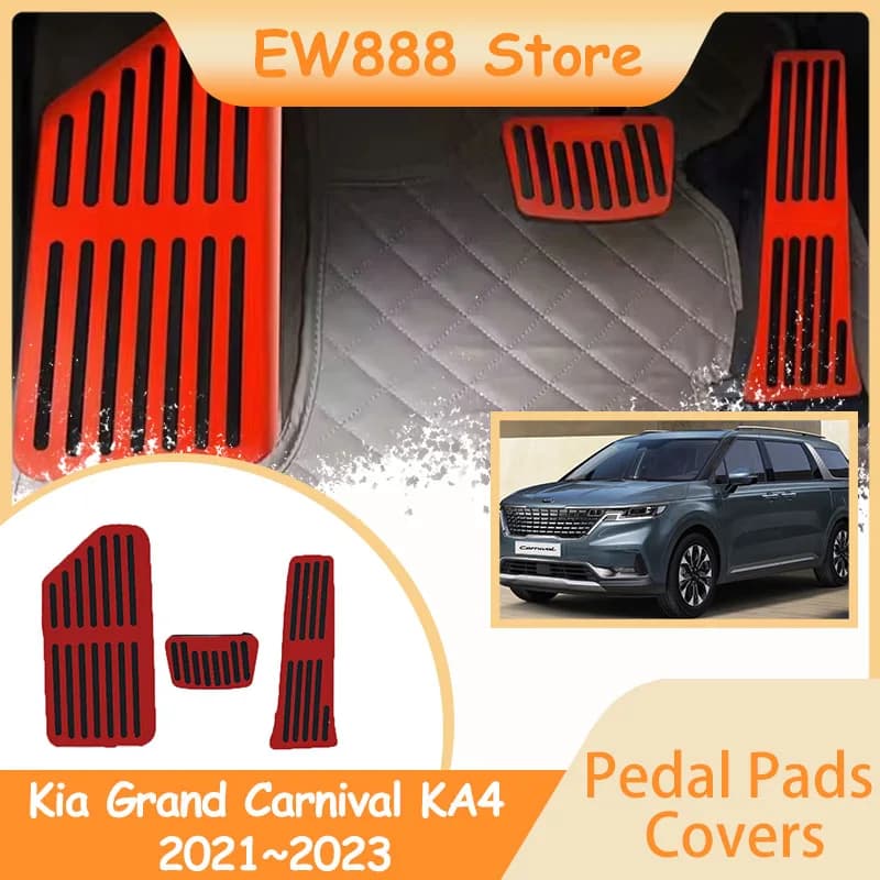 Per Kia Grand Carnival KA4 2021 ~ 2023 acciaio inossidabile a MT pedali per auto poggiapiedi in acciaio inossidabile accessori per freni acceleratore.