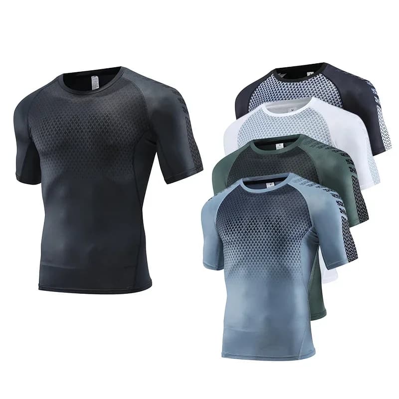 Men's Sports Top for Fitness T-Shirt Body Compression Shirt Gym Race Adhering Rashguard Jogging sweatshirt Dry clothing