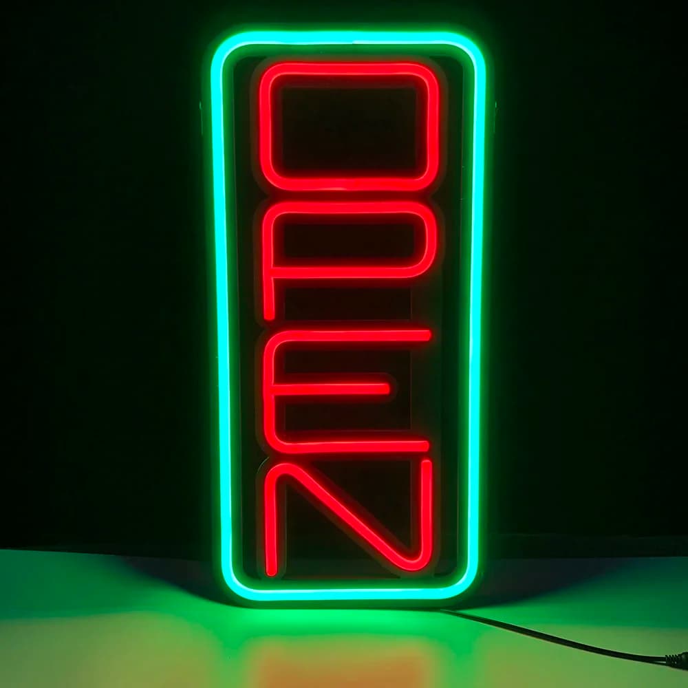 APERTA Insegna al neon Luce Decorazione da parete a LED Lampada al neon Camera da letto Festa in casa Illuminazione commerciale Tubo colorato Club KTV Luce notturna OPE
