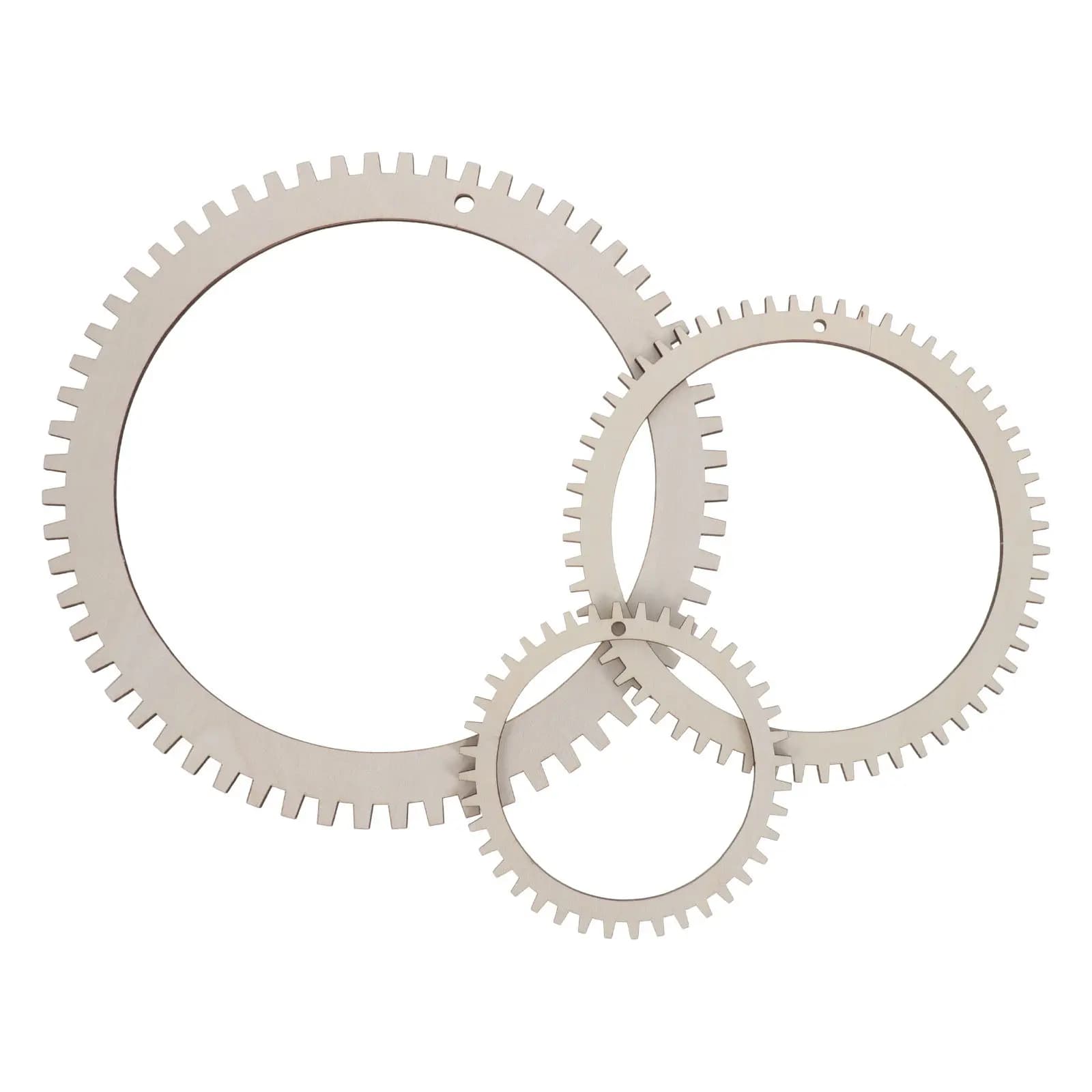 3pcs Wooden Weaving Loom Kit Round Gear Shape DIY Knitting Tool for Hanging Decor Woven Tapestry Rug Knitted Crafts Making