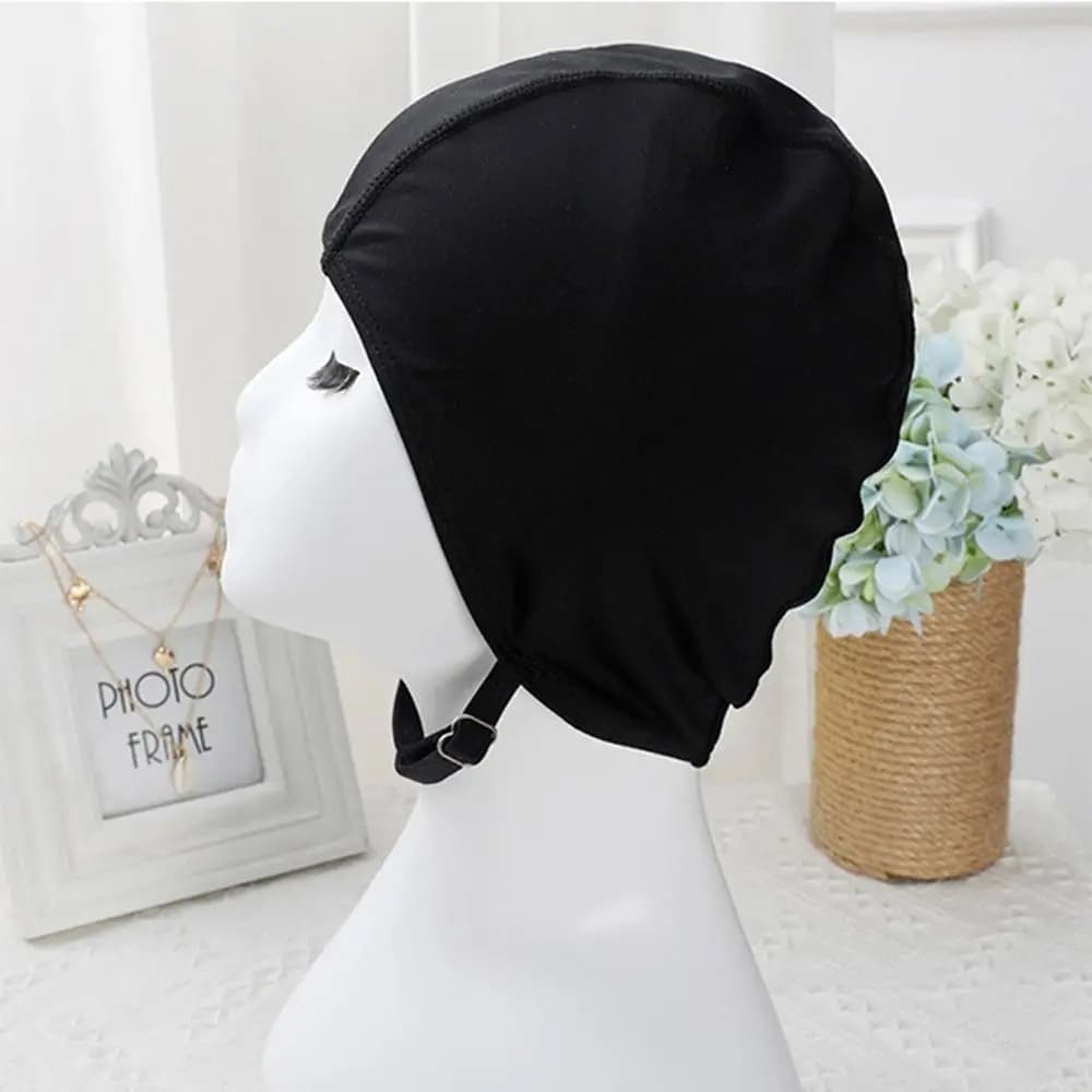 Adult Adjustable Swimming Cap Protect Ears Free Size Swimming Hats Cloth Fabric Turban Sports Swim Caps Water Sports