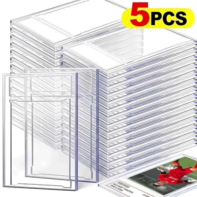 35PT Graded Card Slab Holders with Label Slot Clear Trading Card Protectors for Sports Baseball TCG Game Card Display Storage