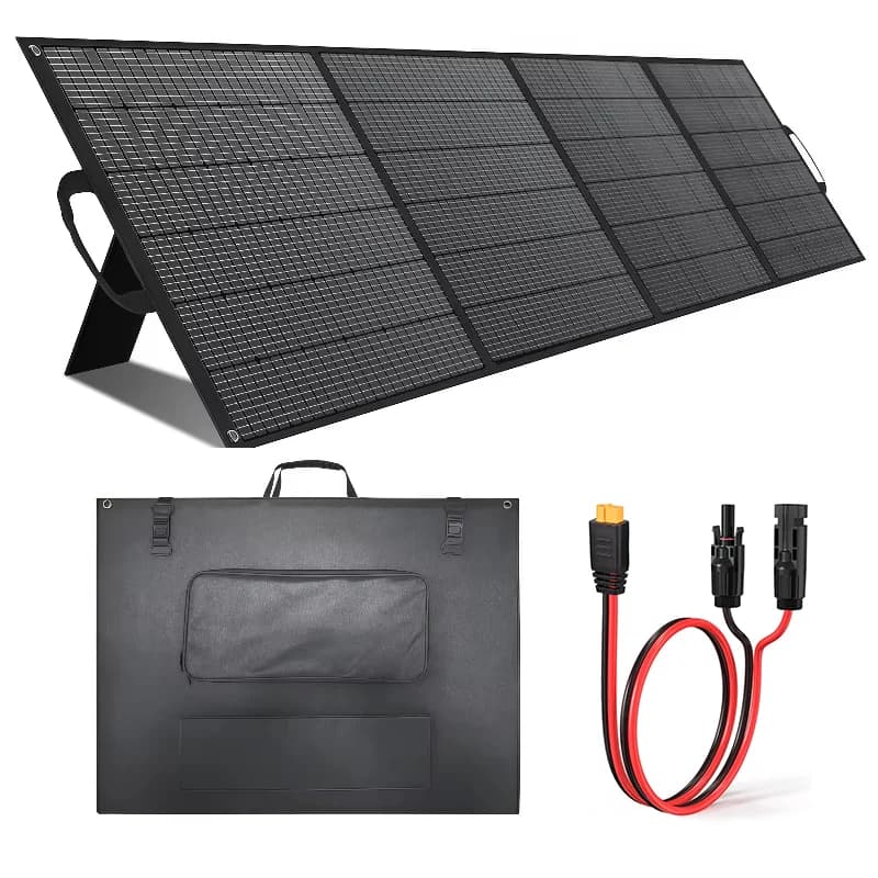 ALECTER 400W Portable 4 Plates ETFE Monocrystalline Folding Solar Panels 23.5% Efficiency IP65 Waterproof CE TUV Certified