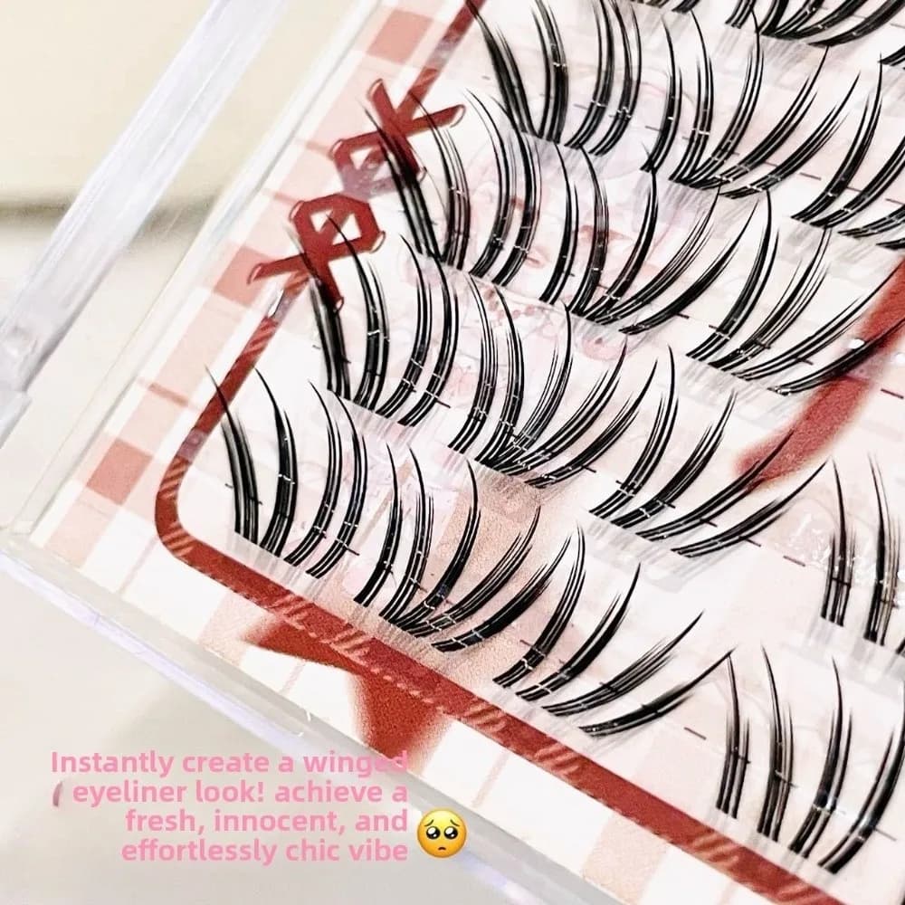 Fake Eyelashes 7-12mm, Manga Style, Self-adhesive, Natural Effect, Fox Eyelashes, Personal Care
