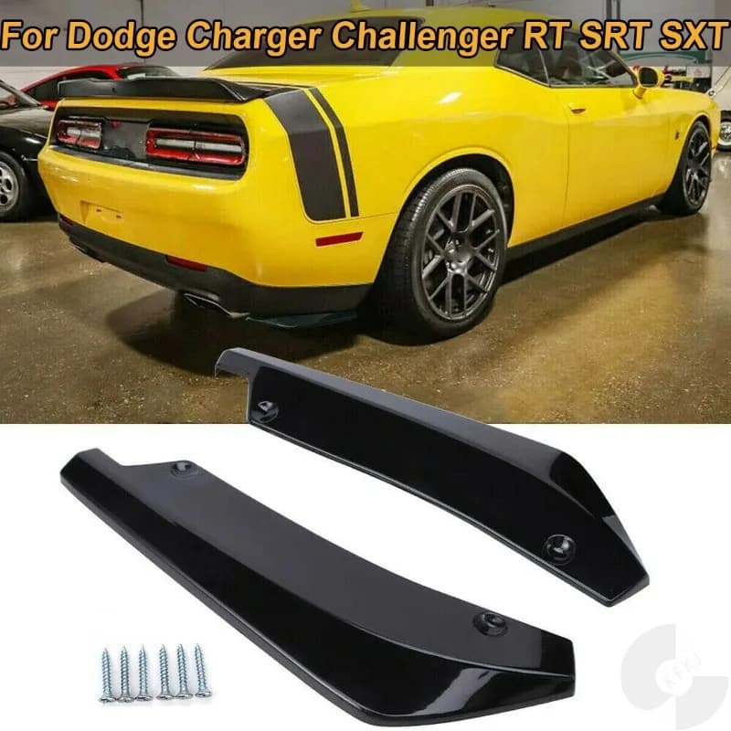 For Dodge Charger Challenger RT SRT SXT Accessories Auto 40cm Wheelchair Splitter Side Spoiler Diffuser Canard Universal Apron