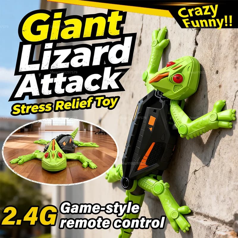 Giocattolo Elettrico Gecko Rampicante Intelligente con Telecomando, Modello Animale Simulato, Regalo di Natale per Ragazzi