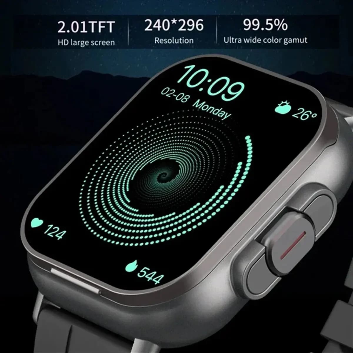 T81C! Orologio intelligente Bluetooth wireless 2 in 1 TWS con cancellazione del rumore, auricolari integrati, monitoraggio della frequenza cardiaca, NFC e monitoraggio della salute-A