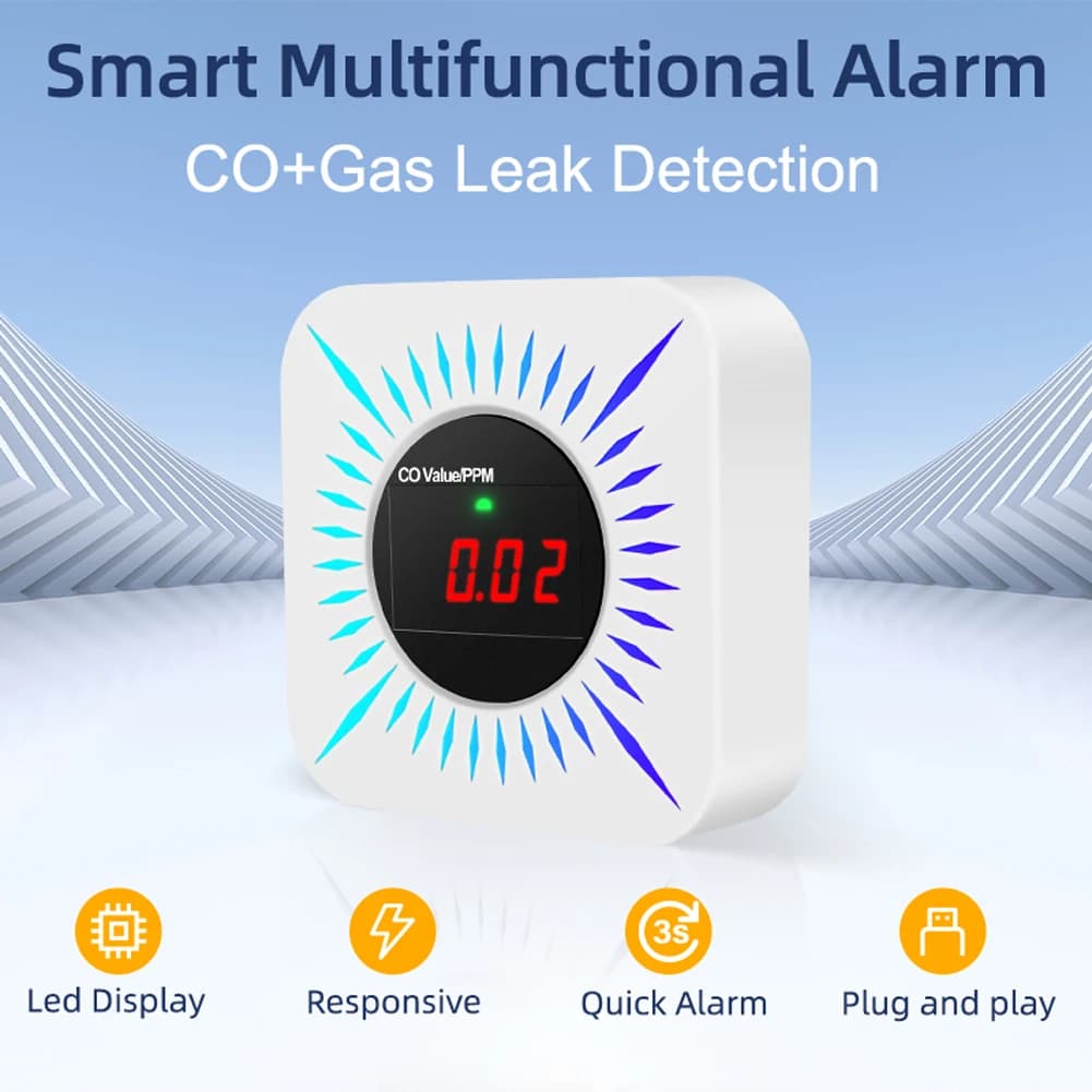 Rilevatore di gas combustibili CO Tester portatile per perdite di gas monossido di carbonio Concentrazione di gas multifunzionali
