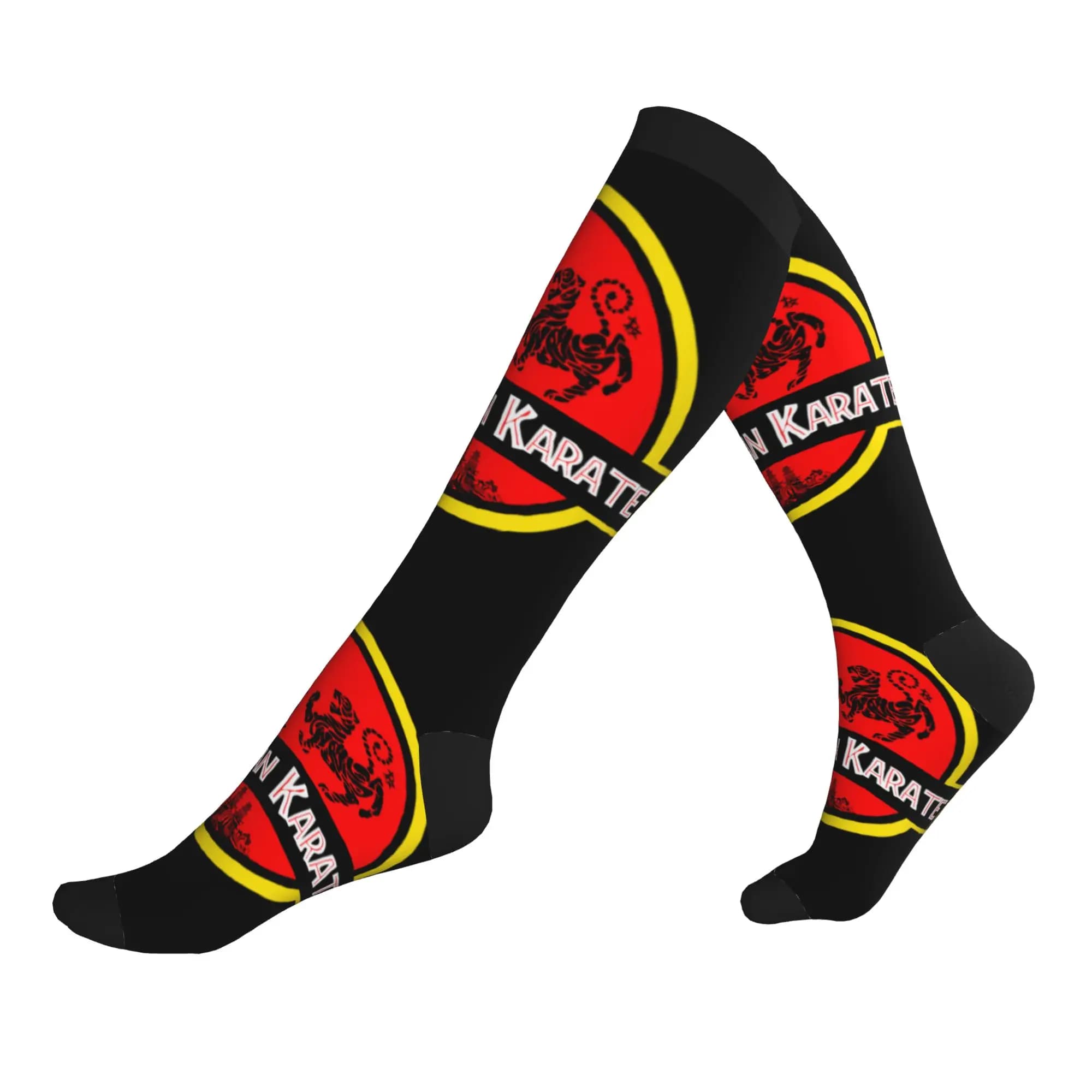 Fun Print Shotokan Karate Historical Artistic Socks for Women Men Stretchy Summer Autumn Winter Sports Compression Socks