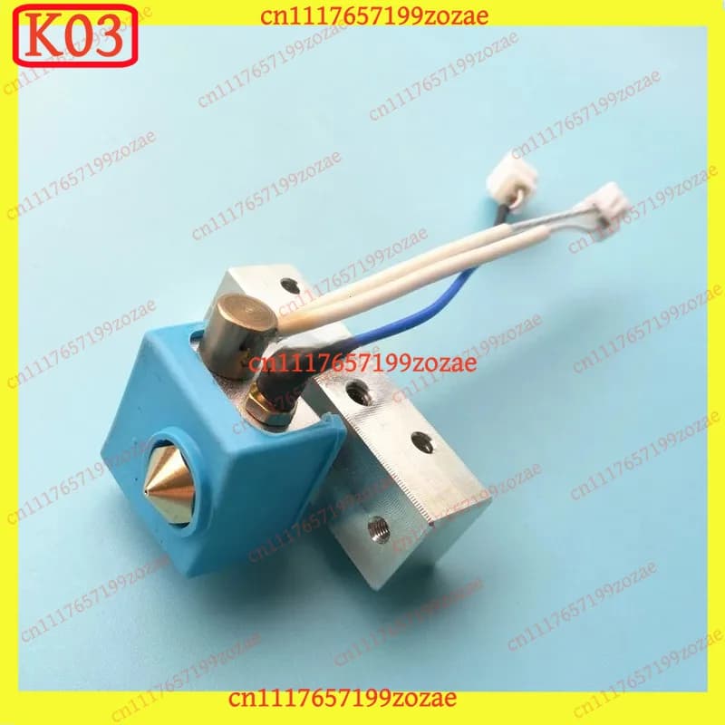 k03 1 Set 3D Printer Hotend Extruder Kit with Cooling Block Heater Cartridge K Thermocouple Replacement Parts