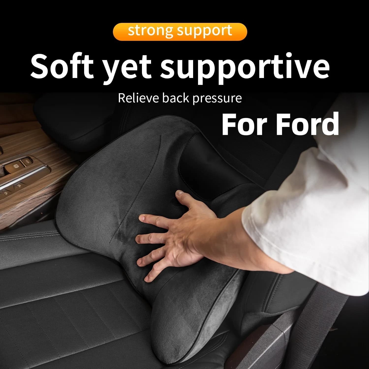 Supporto Lombare per Sedile Auto, Cuscino per Schiena e Vita per Ford Focus MK2 Mk3 Mk4 MK7 F-150 F-Series Mustang Fiesta Ranger Mondeo