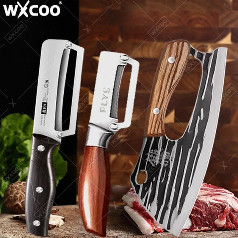 WXCOO Coltello da Frutta in Acciaio Inossidabile, Coltello da Cucina Multifunzione per Uso Domestico, Coltello Utensile da Chef, Pelapatate Salva-Fatica