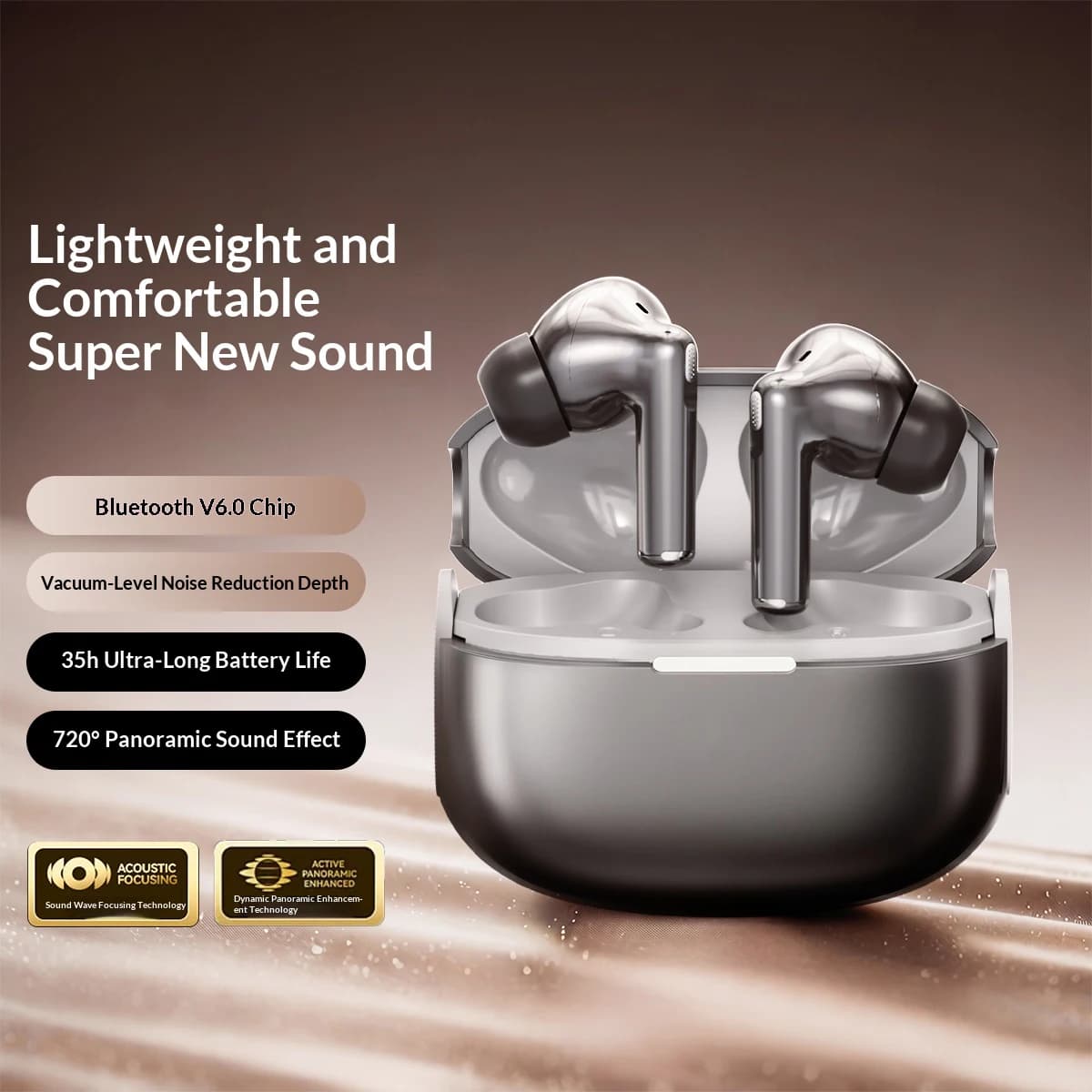W968 Bluetooth Wireless Earbuds ENC Noise Cancelling Mic 50H Playtime Deep Bass Stereo Sound IP7 Waterproof In ear earbuds