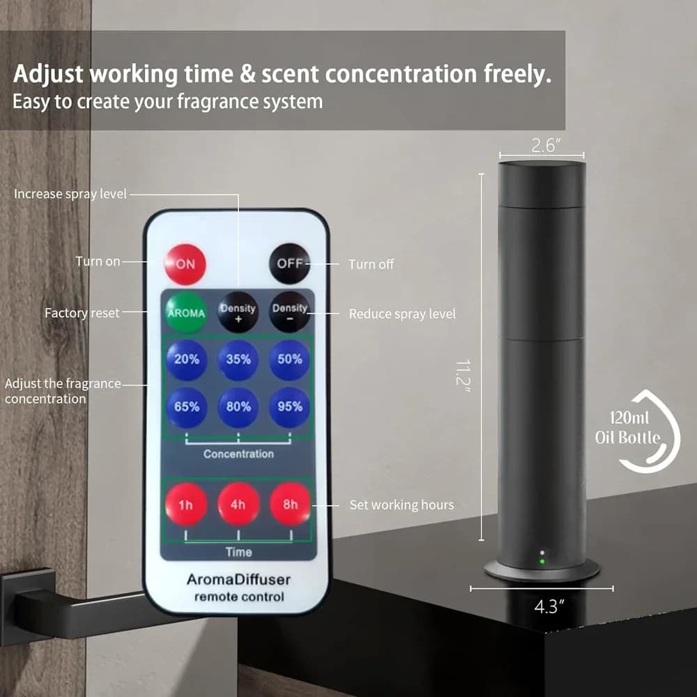 Per oli essenziali Home Hotel Profumo telecomandato Machinel # per diffusori di aromi Diffusori di aria fredda senza acqua