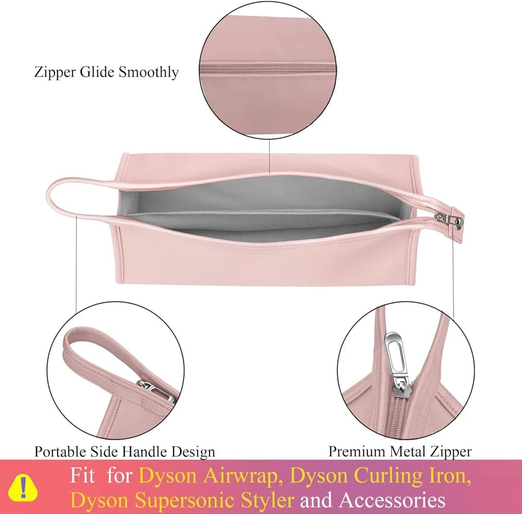 Portable travel bag for hair dryer set - Organizer for hair care accessories Dyson