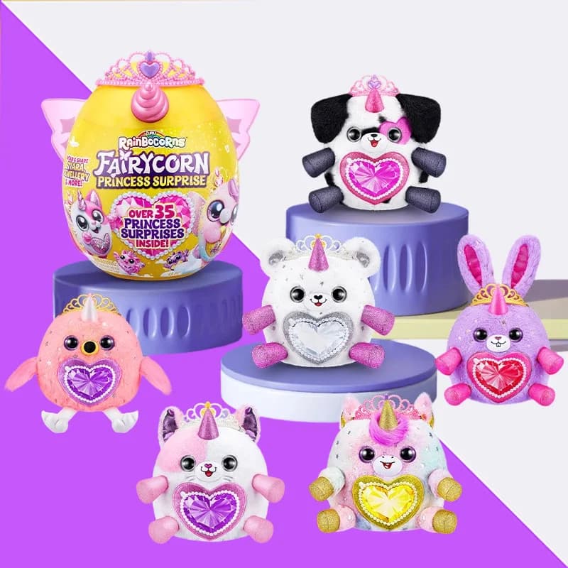 ZURU RainBocorns Cloud Wave Unicorn Magic Egg Crown Princess Elf Series Mysterious Plush Blind Box Toy Baby Gift