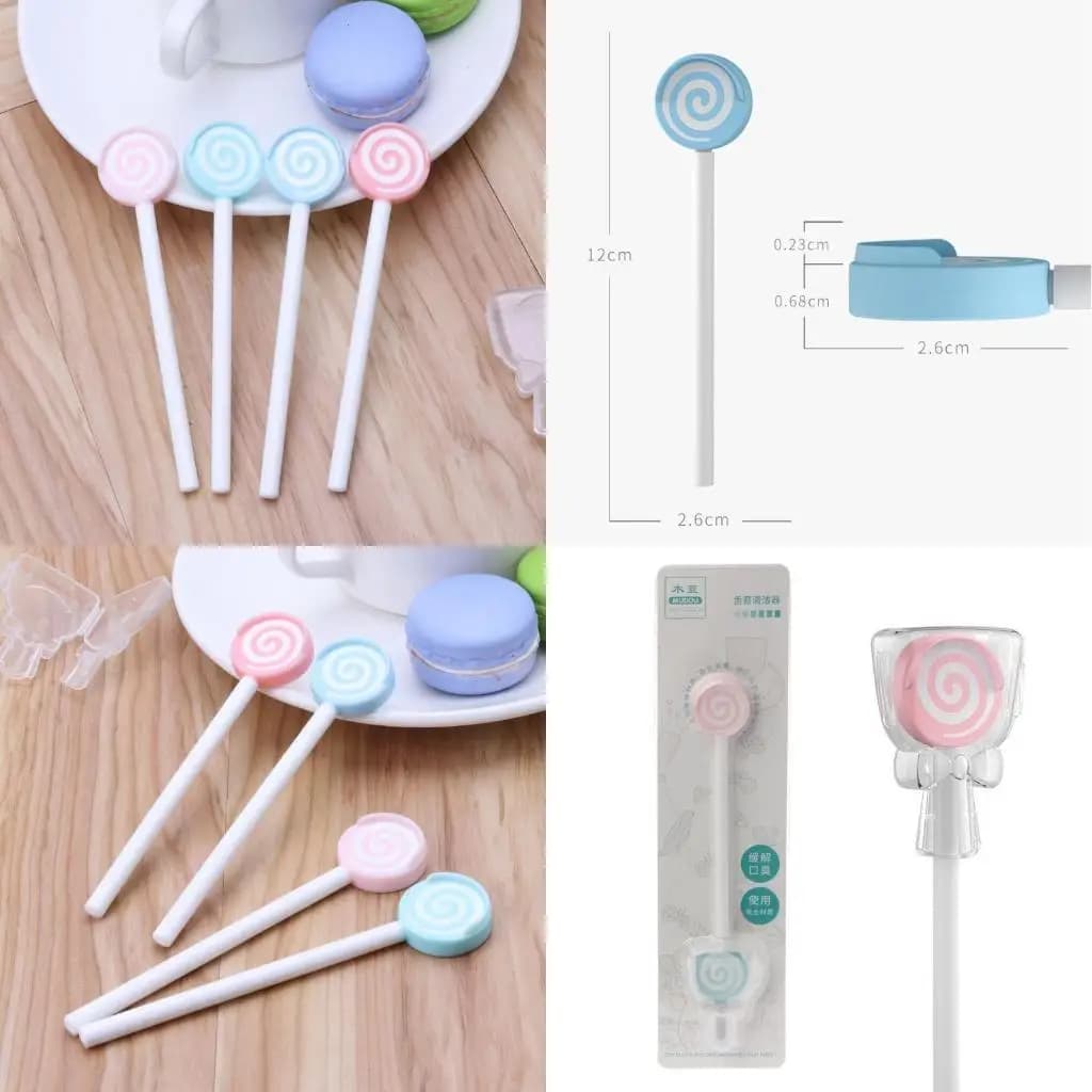 U13f Lollipop Baby Lingua per pulizia della lingua per bambini TETHETER GIOCHIO PER BAMBINI