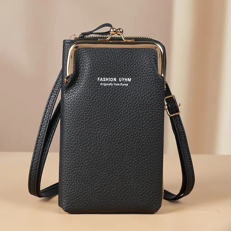 Borsa a tracolla touchscreen per cellulare, piccola borsa verticale da donna, portamonete leggera e portatile, alla moda
