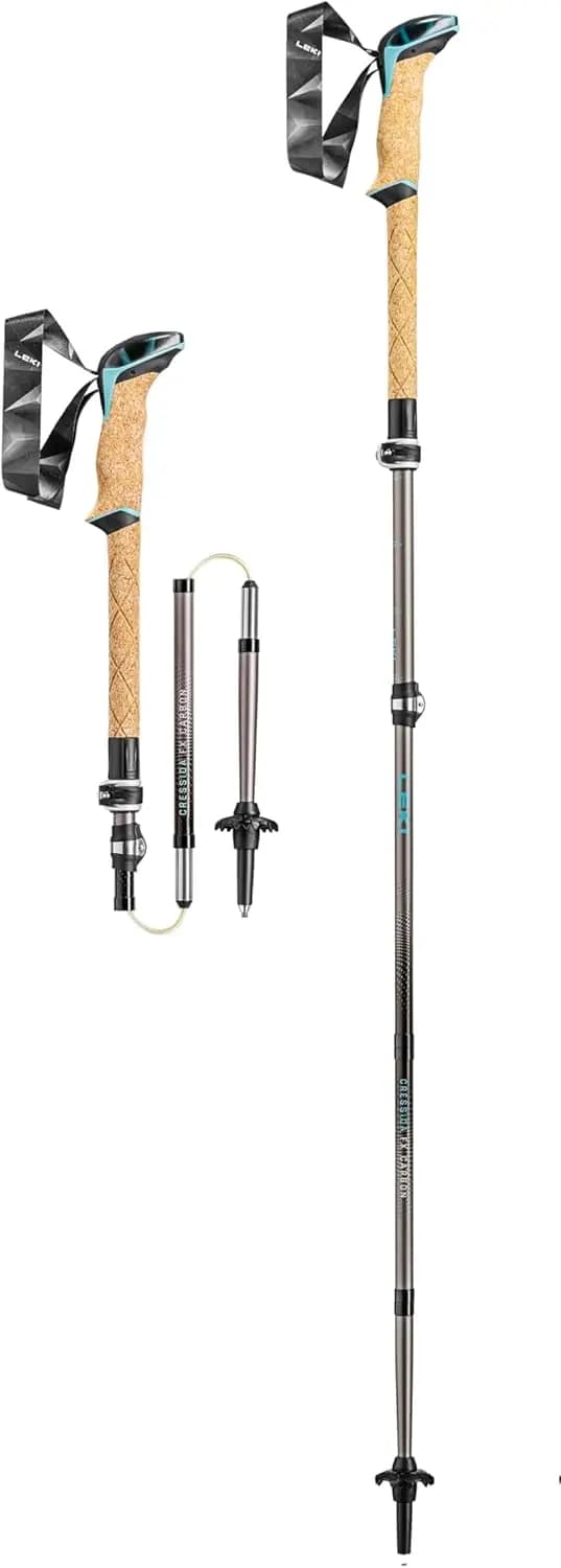 Lightweight Carbon Trekking Sticks for Hiking and Walking, Adjustable FX Design