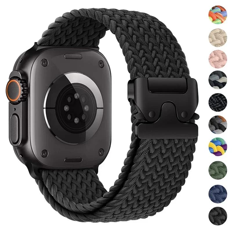 Cinturino intrecciato per cinturini Apple Watch 40 mm 44mm 46mm 42mm 49mm 45mm 41mm 38mm Bracciale IWatch Series 10 SE 9 8 7 6 Ultra 2 cinturini