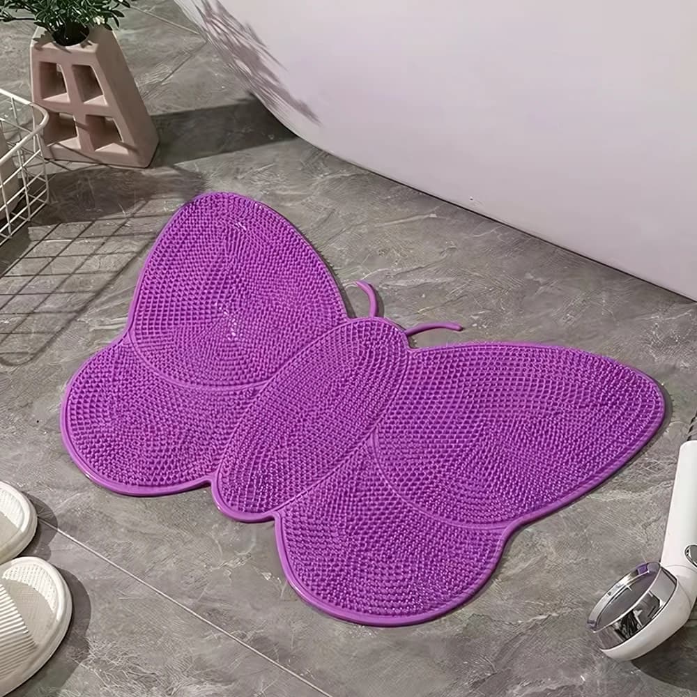 Tappetino per doccia lavabile a farfalla, massaggio e piedi puliti, bagno, doccia, tappetino per la pulizia dei piedi, spazzola per la pulizia dei piedi
