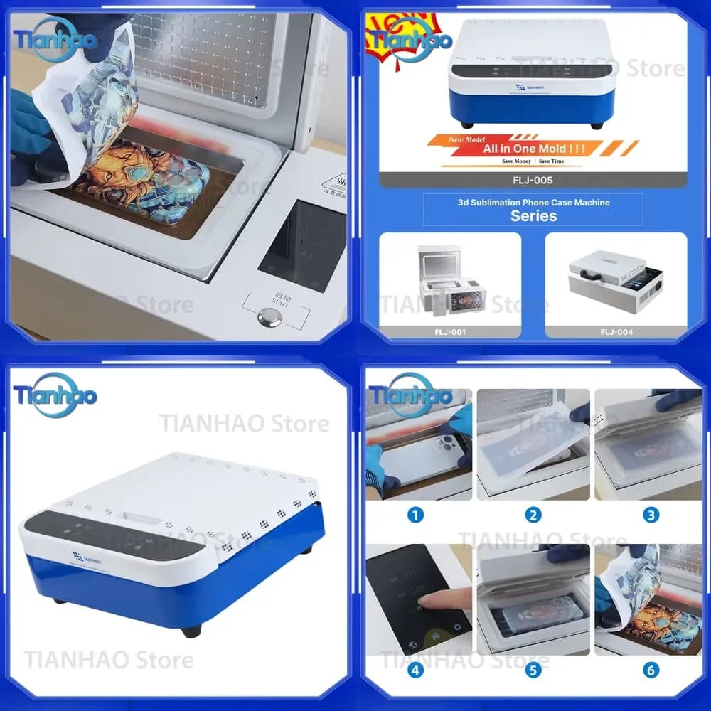 3D Sublimation Mobile Shell Cover Heat Press Transfer Printer for Custom DIY Personalized Vacuum Phone Cases Printing Machine