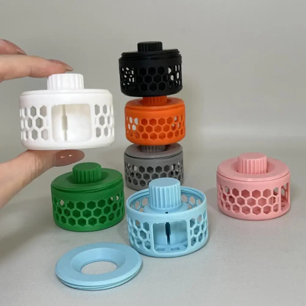 3D Printed Tape Meter Organizer, Soft and Visible Tape Meter Storage Box, Portable, Compact, Universal, Retractable and Flexible