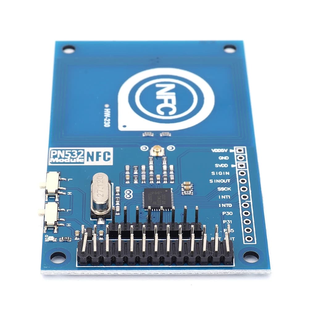 Modulo Lettore/Scrittore NFC PN532 SPI I2C 13.56MHz, Lettore di Comunicazione a Campo Vicino con Porta UART per Scheda Arduino