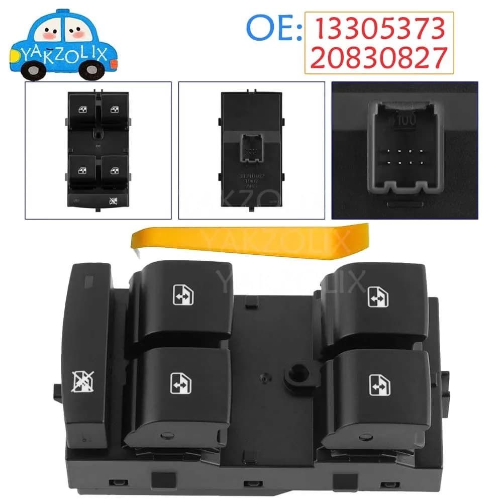 Interruttore Elettrico per Finestrino Lato Guida per Buick Encore 2013-2019, Verano 2012-2017, Chevrolet Cruze, Malibu, Orlando, Master 13305373