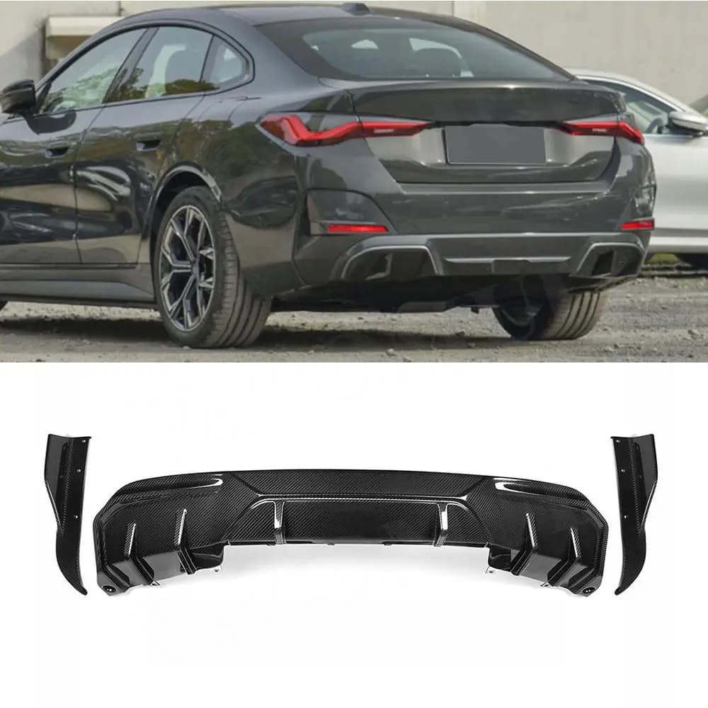 VACOMUL Rear Bumper Lip Diffuser Side Splitters Canards For BMW 4 Series I4 Electric Sedan M50 eDrive40 Tuning 2021+ 3PCS/SET