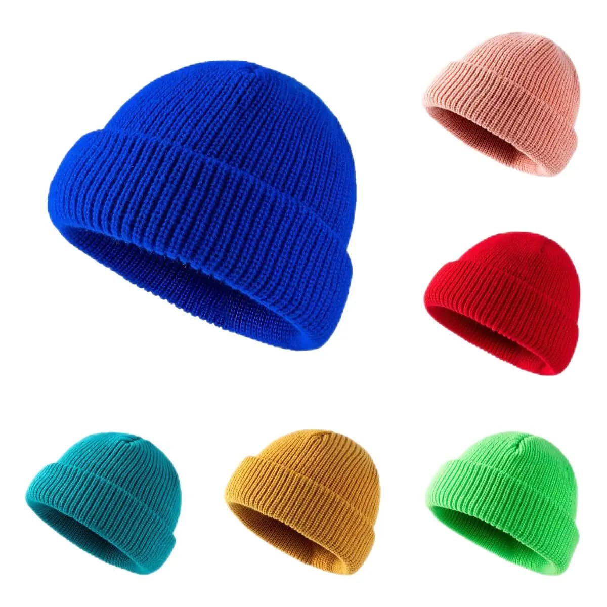 Winter caps knitted bright caramel color Skullies for woman Sports caps for road to couple with Hip Hop pumpkin for men warm and often