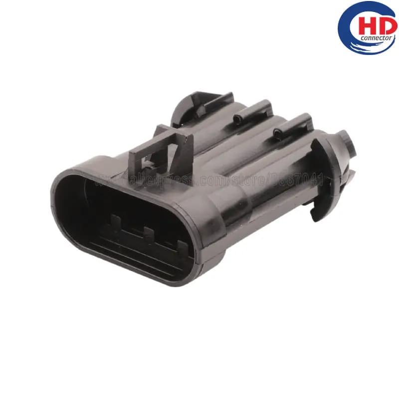 Connettore del cablaggio elettrico in plastica impermeabile automatico a 3 pin Spina della ventola del resistore del ventilatore 12124686