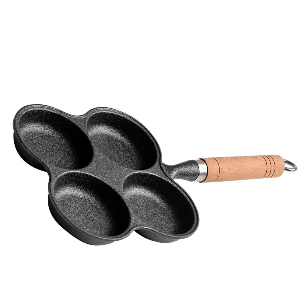 Padella Antiaderente per Uova e Omelette, Fondo Piatto, Riscaldamento Uniforme, Manico Isolante, Foro per Appendere, per Pancake e Bistecche