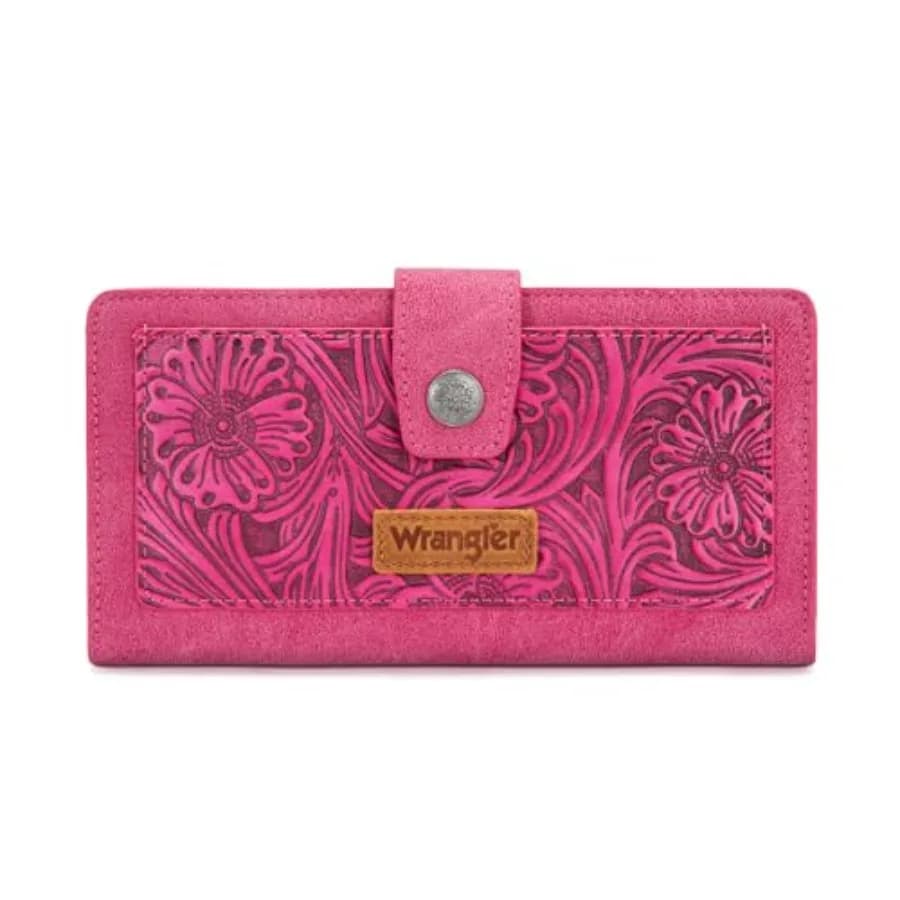 Portafoglio RFID X Wrangler, Porta Carte e Organizzatore di Denaro, Portafogli da Donna con Motivi Floreali, Grande Portafoglio Bifold da Donna