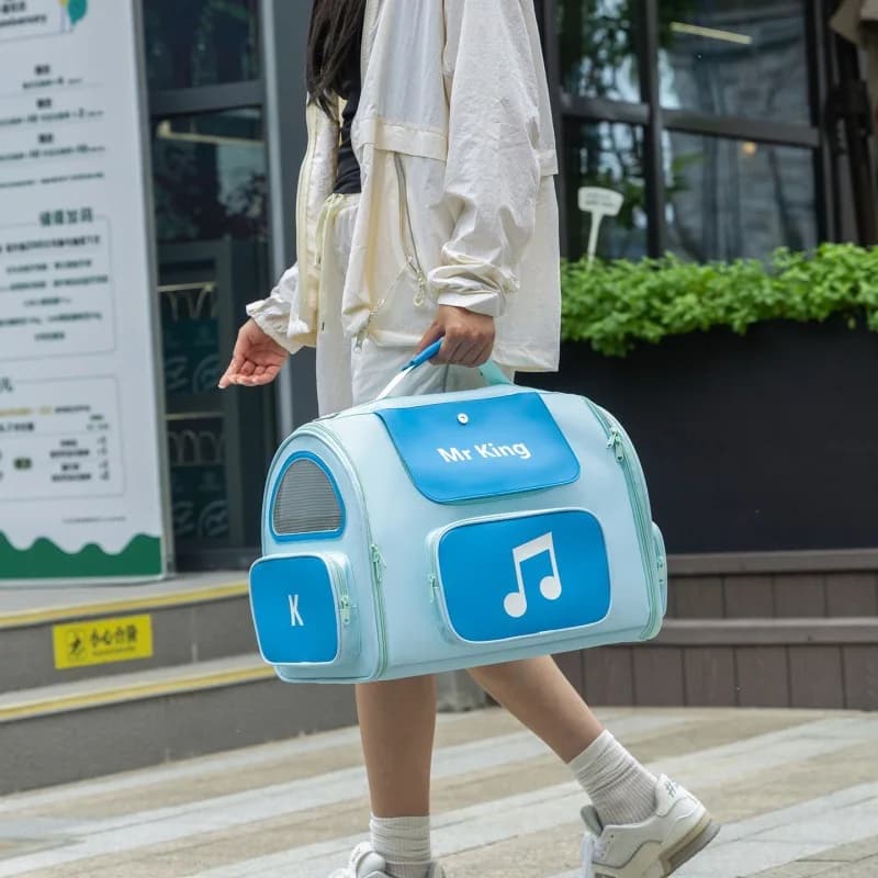 Trasportino per Gatti Leggero e Traspirante, Zaino Portatile da Esterno a Tracolla per Viaggi con Gatti, con Ventilazione
