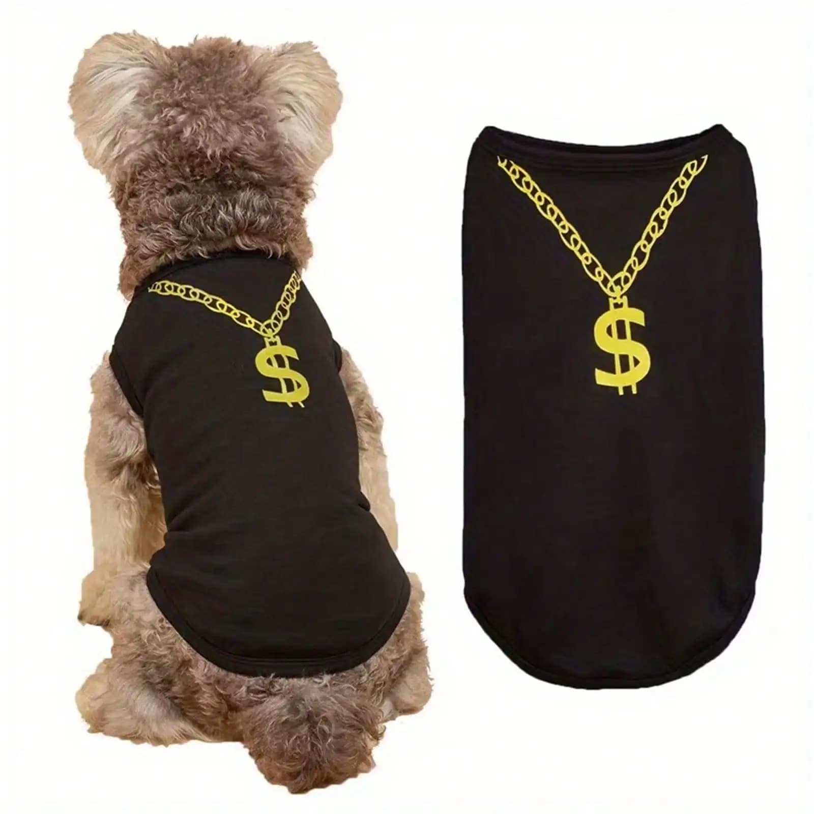 Maglietta estiva per cani da compagnia Gilet in rete traspirante Abbigliamento senza maniche Hip Hop per costume di cani di piccola taglia media