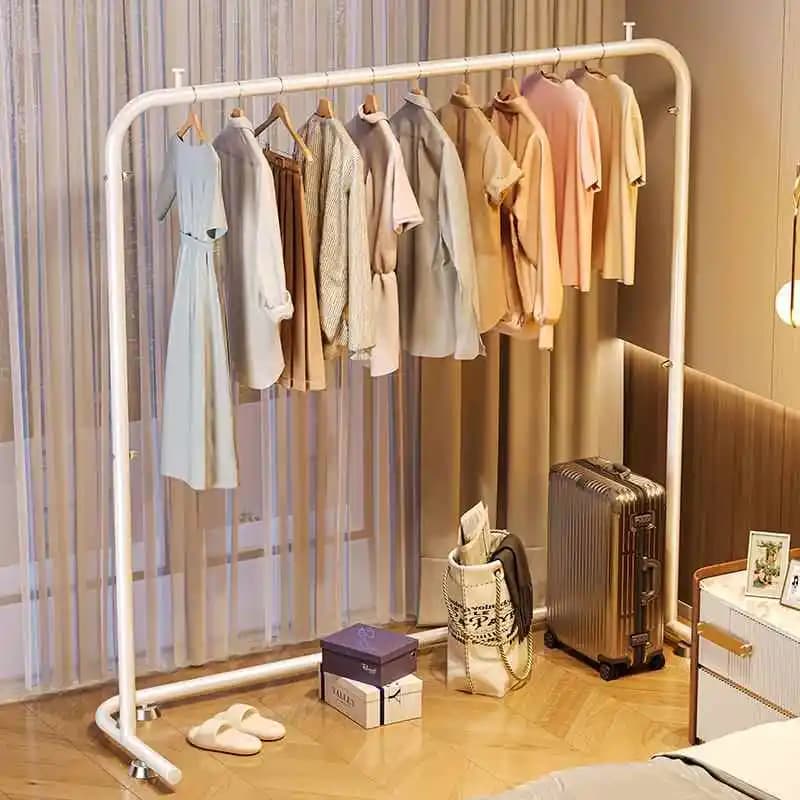 Single vertical straightforward stretcher for bedroom, interior, dorm, balcony - Clothes rack for hats and coats, space saving organizer