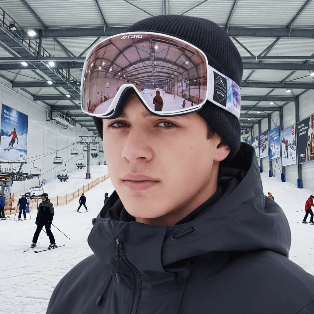 Occhiali da Sci con Protezione UV400, Antiappannamento, Doppio Strato, Lenti Cilindriche con Rivestimento Completo, Occhiali da Neve per Snowboard